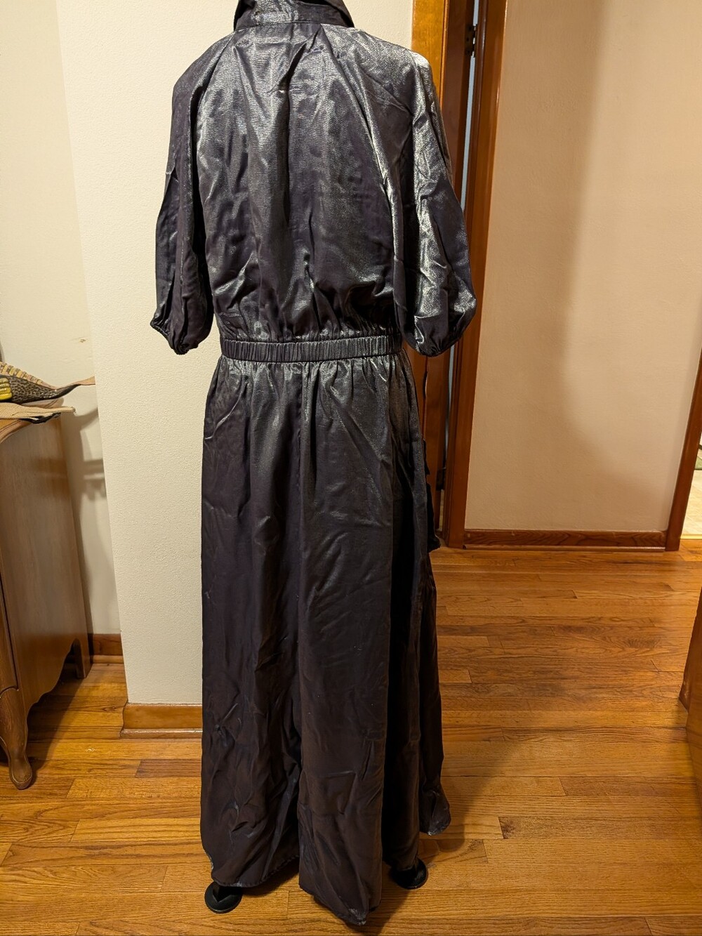 Anthropologie Metallic Maxi Safari Utility Full Dress - Picture 5 of 9